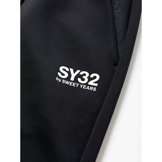 SY32 by SWEET YEARS エスワイサーティトゥ DOUBLE KNIT EMBOSS LOGO LONG PANTS ダブルニット ロゴ パンツ 細身 シンプル ユニセックス 正規 新品｜faithstore2017｜09