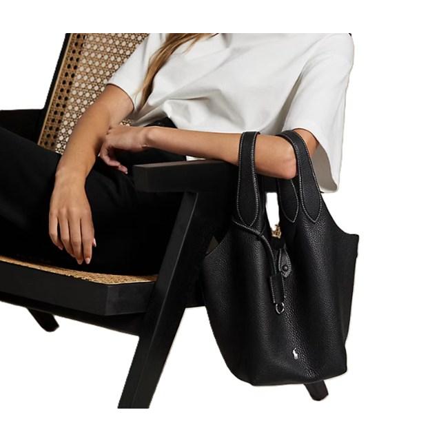 ポロ ラルフローレン POLO Ralph Lauren レディース トートバッグ PLY TTE-TOTE-MEDIUM SHINY DRUM PEBBLE バッグ ミディアム WAPOBAG0G620468001の画像