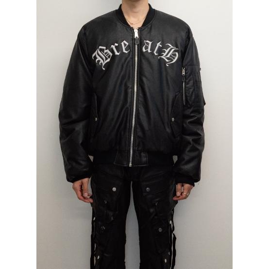 BREATH ブレス x F.M.C.D SYNTHETIC LEATHER BOMBER JACKET BREATH ブレス x F.M.C.D SYNTHETIC LEATHER BOMBER JACKET