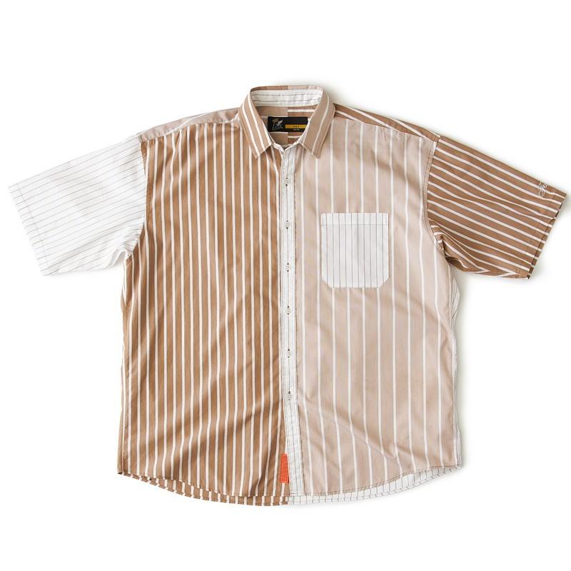 エフエイティー Fat Billostripe ストライプ シャツ 半袖 クレイジー ビックシルエット オーバーサイズ 切り替え メンズ ブランド F310 Sh15 Faithstore 通販 Yahoo ショッピング