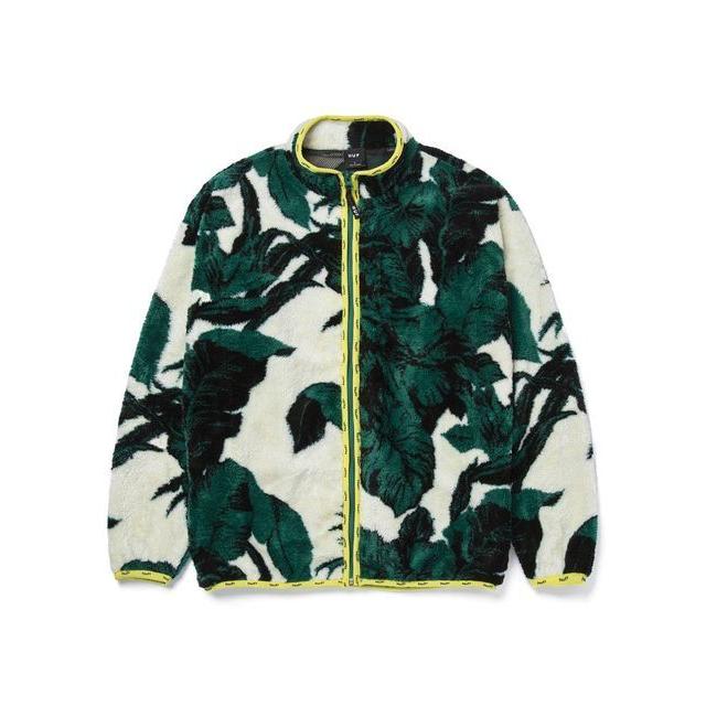 HUF ハフ SATIVA FLORAL F/Z SHERPA ボア フリース ジャケット 