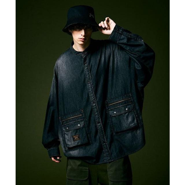 glamb グラム GB0323/SH05 Stand Collar Denim SH スタンドカラー 