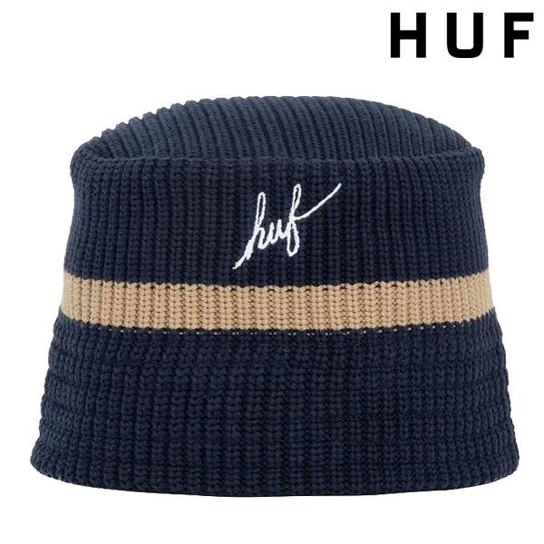 ハフ HUF SCRIPT KNIT BUCKET HAT スクリプト ニット バケットハット 帽子 ロゴ シンプル ユニセックス ストリート