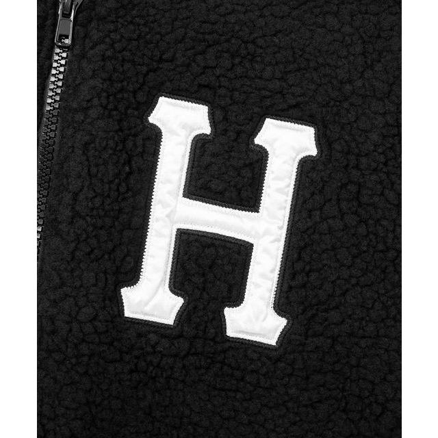 美品　HUF SHERPA VARSITY JACKET L スタジャン Sherpa Varsity Jacket HUF Winter Jackets in black for men