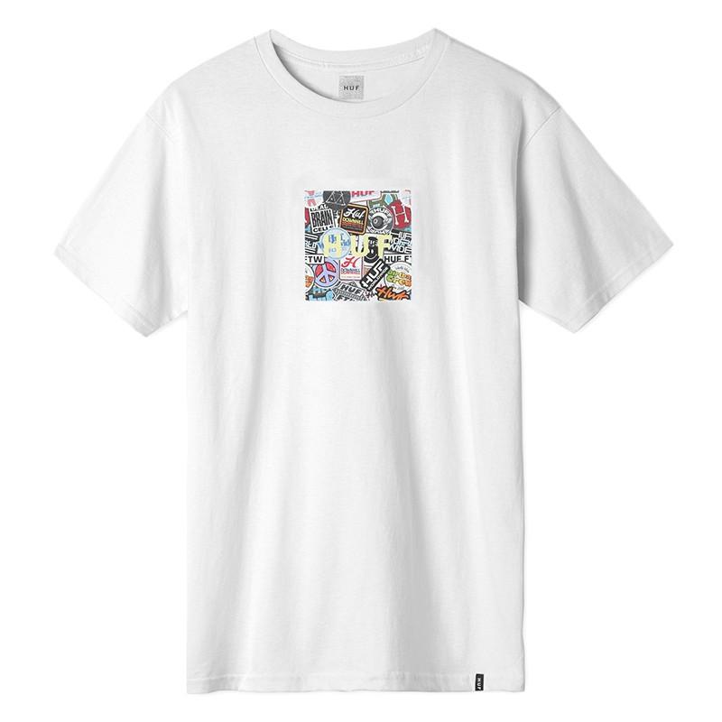 HUF ハフ STICKER WARS BOX LOGO S/S TEE ステッカー ボックスロゴ 