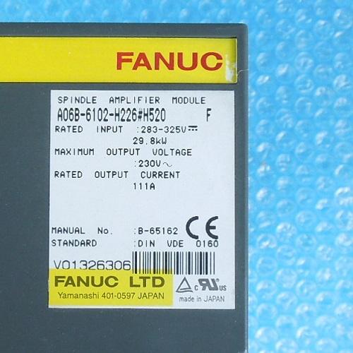 A06B-6102-H226#H520 スピンドルアンプユニット FANUC ランクB A06B-6102-H226#H520 スピンドルアンプユニット FANUC ランクB