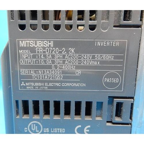 FR-D720-2.2K 三相200Vインバーター 三菱電機 ランクB中古品 FR-D720-2.2K 三相200Vインバーター 三菱電機 ランクB中古品