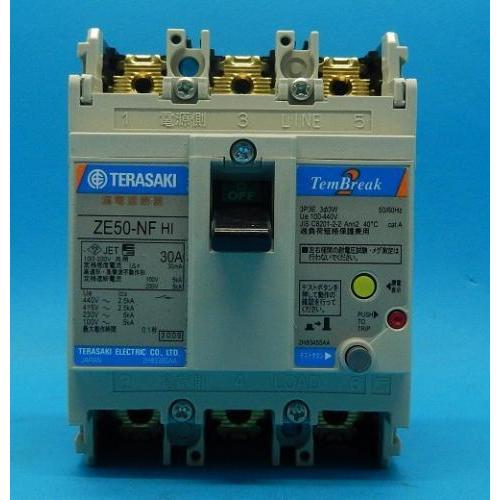 ZE50-NF 3P FC 30A 30mA 漏電遮断器 寺崎電気 ランクA中古品 : FA機器