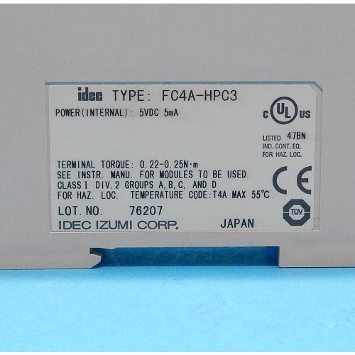 FC4AHPC3 プログラマブルコントローラー IDEC ランクB中古品 18218722BFA機器のワイデン ヤフー店 通販