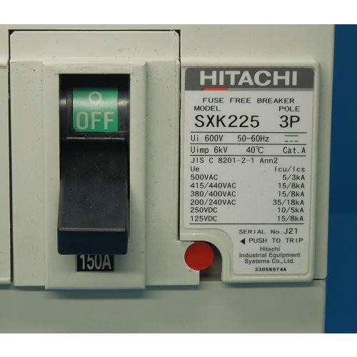 SXK225 3P150A 配線用遮断器 日立 ランクA中古品 : FA機器の SXK225 3P150A 配線用遮断器 日立 ランクA中古品 : FA機器の