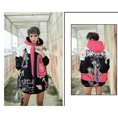 アウター ジャケット ブルゾン ダウンジャケット ダンスファッション ストリート系ファッション インパクトあり ダンサー必見 プリントデザイン フード La O 0003 Fallin Angels 通販 Yahoo ショッピング