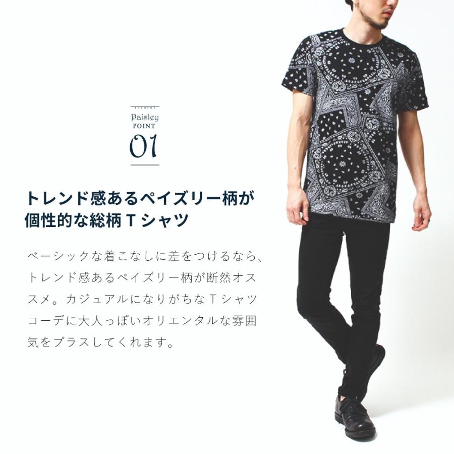 Tシャツ ペイズリー柄 メンズ レディース 半袖 カジュアル 大きいサイズ 総柄 トップス Ag2 0001 Ag2 0001 Non Rubbish 通販 Yahoo ショッピング