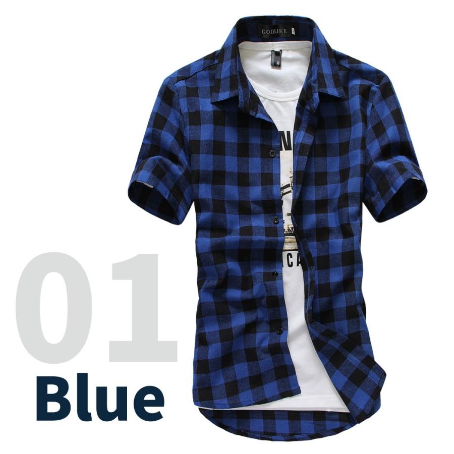 最前線の チェックシャツ ブロックチェック ネルシャツ メンズ 半袖 ギンガム シャツ トップス バッファロー チェック Chs 0001 Aynaelda Com