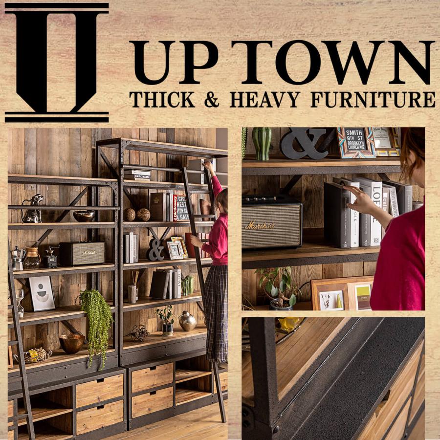 オープンラック 木製 無垢 おしゃれ ヴィンテージ シェルフ アイアン