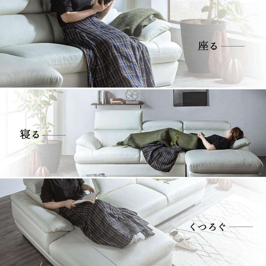 ソファー 3人掛け カウチソファ リビングソファ PVCレザー レトロ ホワイト th_2003_01a.jpg