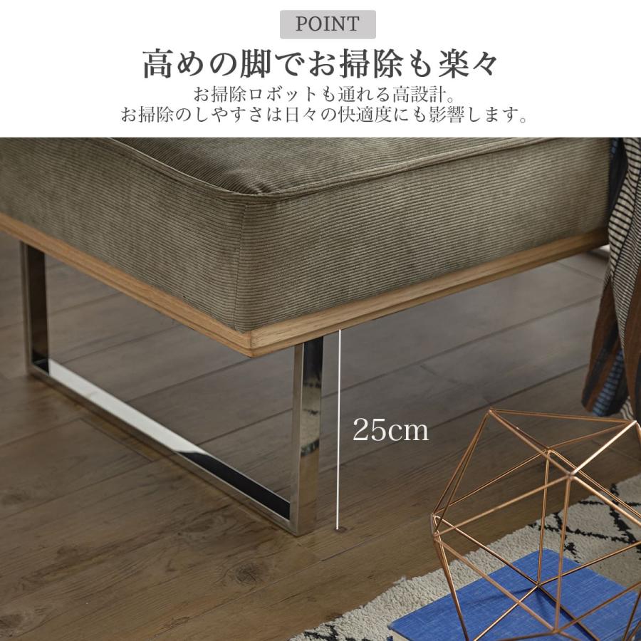 リビングダイニング ソファ LD コーデュロイ 三人掛け 北欧