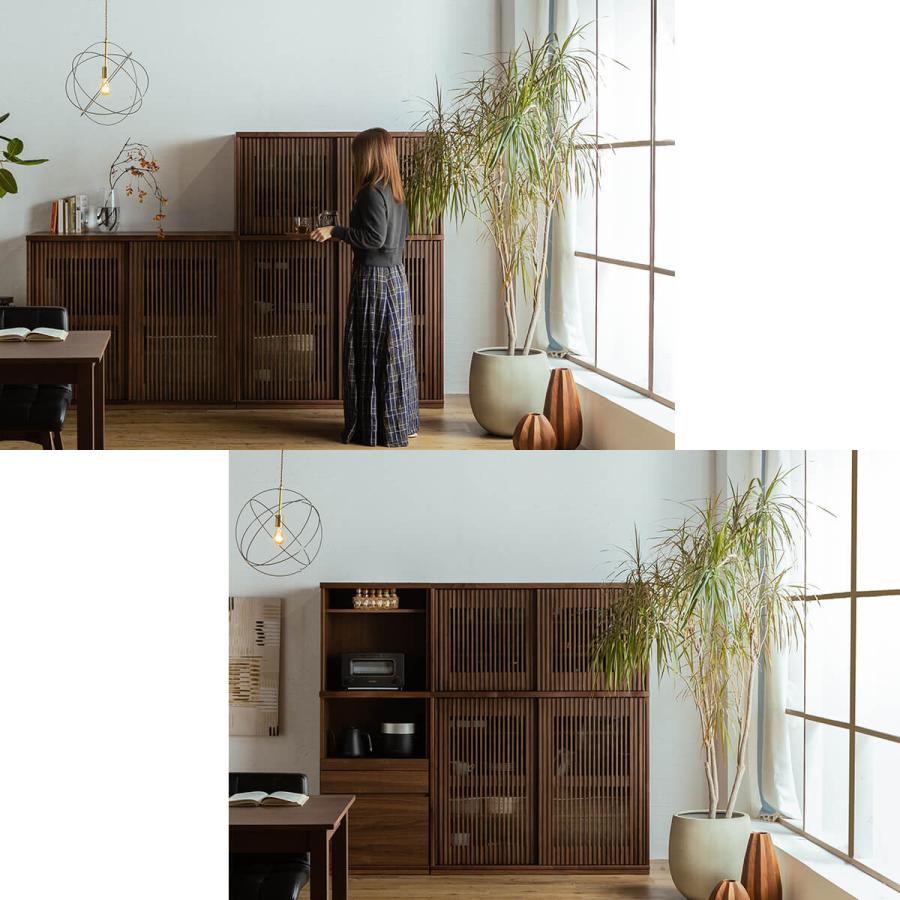 食器棚 キッチンボード ウォールナット 食器棚 キッチンボード キッチンカウンター 高級 完成品 幅120