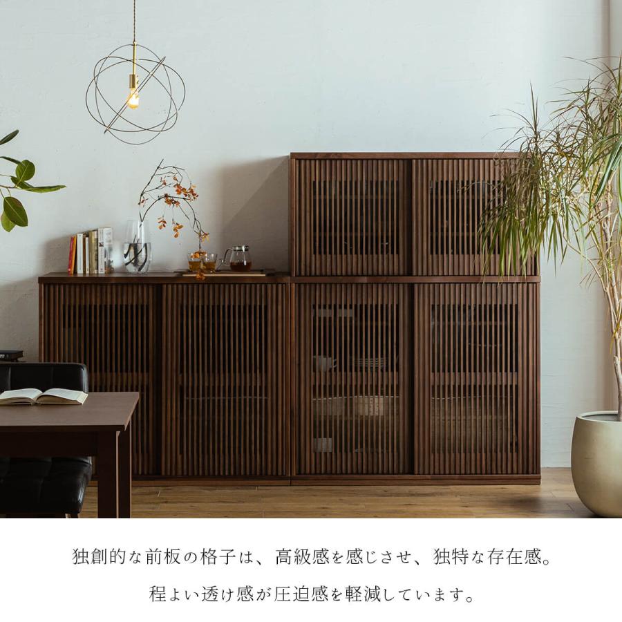 食器棚 キッチンボード 完成品 高級 幅120 奥行46 高さ160 引き戸