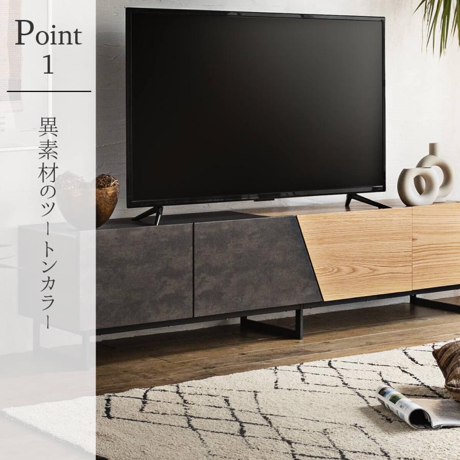 テレビ台 おしゃれ コーナー ローボード 180cm 収納 棚 テレビボード テレビラック TV台 コーナー 木製 テレビラック 65インチ TVボード ロータ｜falt｜04