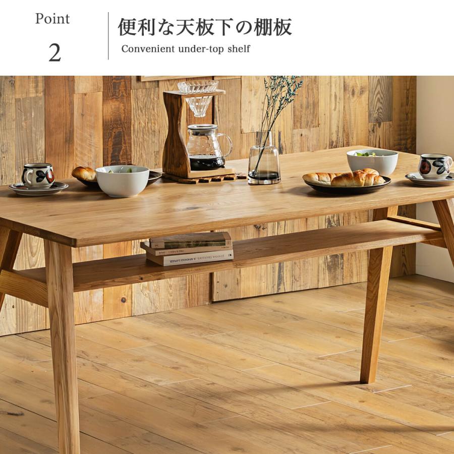 天然二レ無垢材　ダイニングテーブル 天然木オーク無垢材テーブル、北欧スタイルのダイニングテーブル