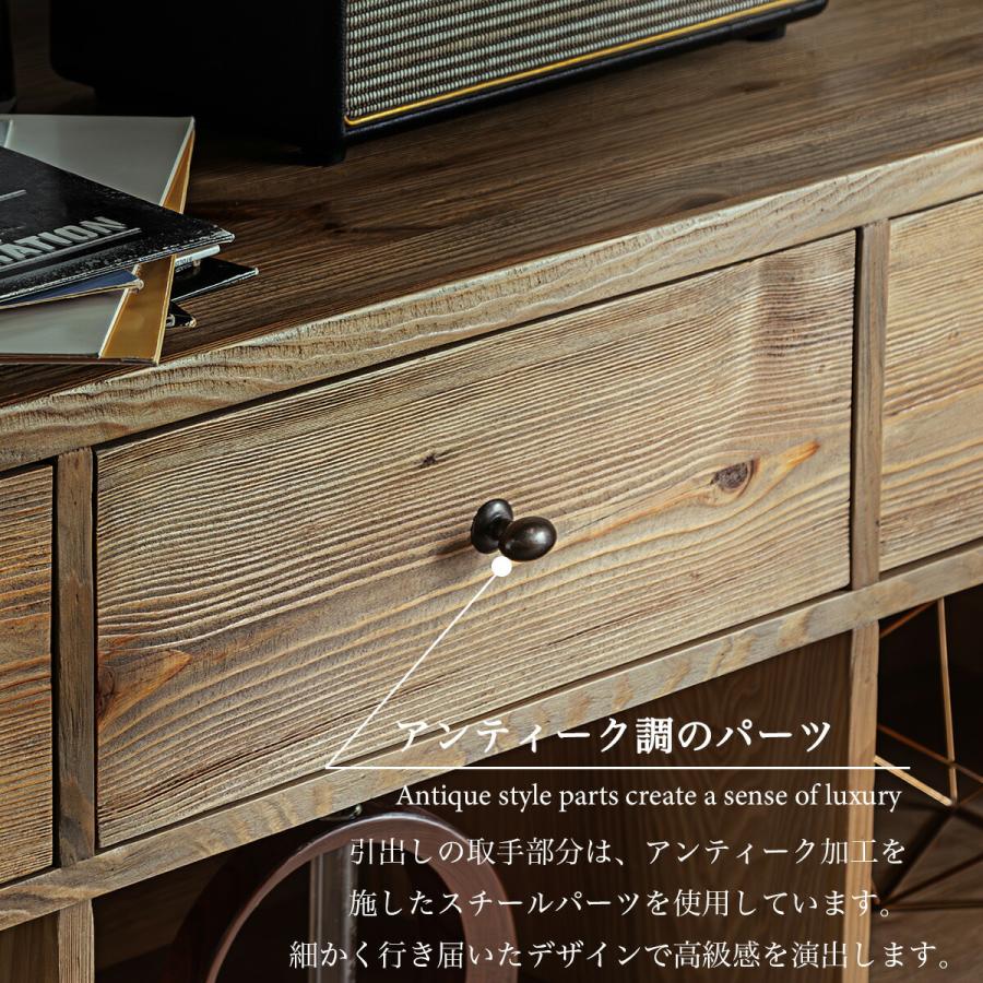 カウンター オープンラック サイドボード 木製 パイン材 無垢 おしゃれ ヴィンテージ 高級 ラック 収納棚 フリーラック ディスプレイラック 収納 シャビー |  | 05