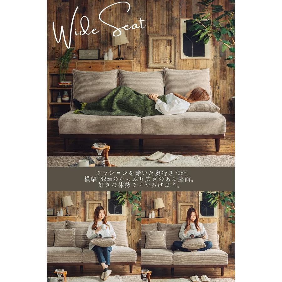 コーデュロイ 傷に強い 撥水 ソファー 生地2タイプ クッション5個付 ロータイプ 犬 猫 ファブリック 3人掛け ローバック ３人掛け ペット生地 グレー ベージュ |  | 15