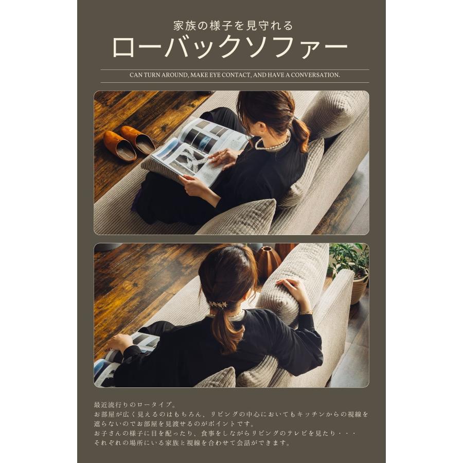 コーデュロイ 傷に強い 撥水 ソファー 生地2タイプ クッション5個付 ロータイプ 犬 猫 ファブリック 3人掛け ローバック ３人掛け ペット生地 グレー ベージュ |  | 16