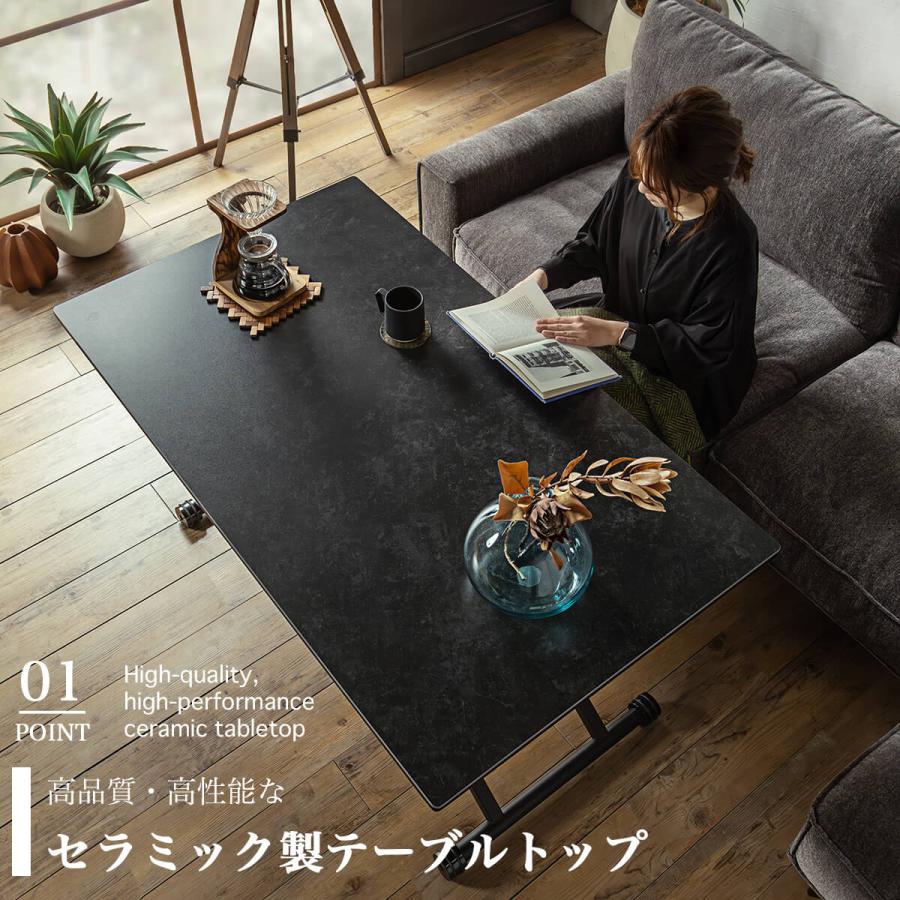 昇降式テーブル リフティングテーブル 幅140 140cm セラミック 昇降式テーブル リフティングテーブル 幅140 140cm セラミック