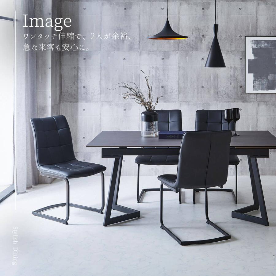 ダイニング 単品 大理石調 伸長 セラミック 鏡面 ダイニングテーブル 伸長式 韓国風 ラグジュアリ 幅200 幅160 おしゃれ スチール脚 |  | 07