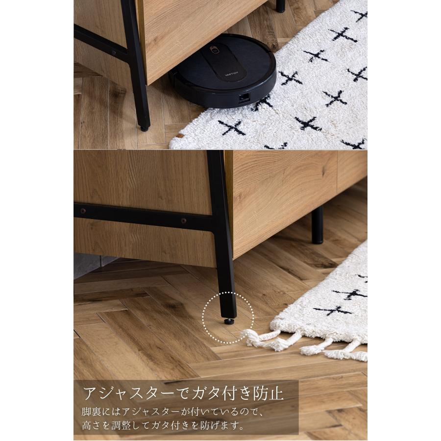 キッチンカウンター 124cm 関家具 ステンレス ウッド調 ブラック