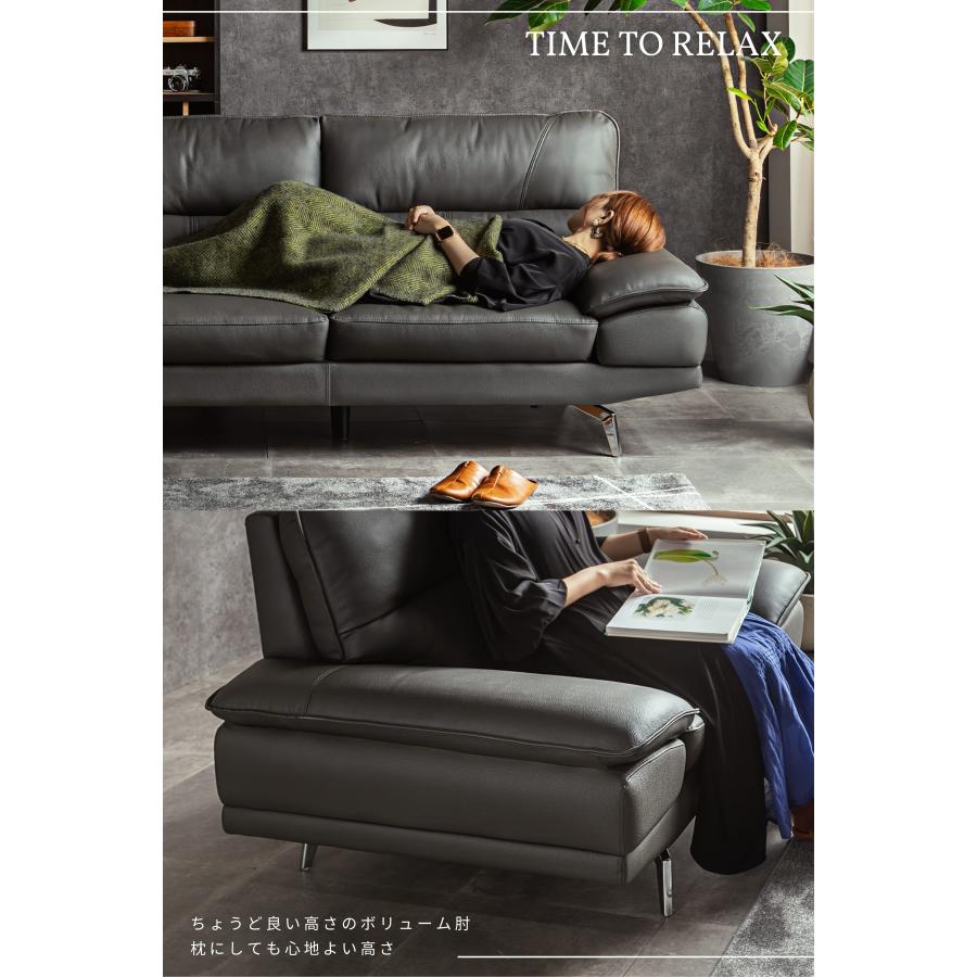 CIBONE ROBELE SOFA 3P 本革 黒 ソファ 使用感あり　送料込 CIBONE / シボネ】ROBELE SOFA ロベール ソファ 3P / Alterna Blackの