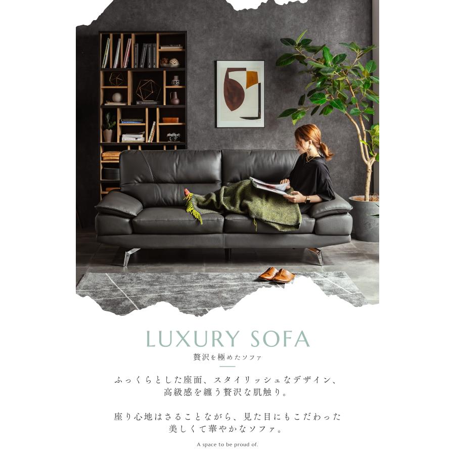 CIBONE ROBELE SOFA 3P 本革 黒 ソファ 使用感あり　送料込 CIBONE / シボネ】ROBELE SOFA ロベール ソファ 3P / Alterna Blackの