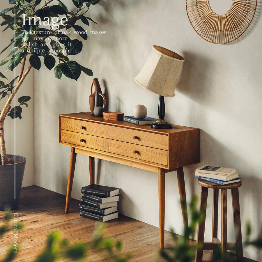 リビングボード 幅120cm ミッドセンチュリー モダン ナラ材 天然木 オーク材 |  | 03