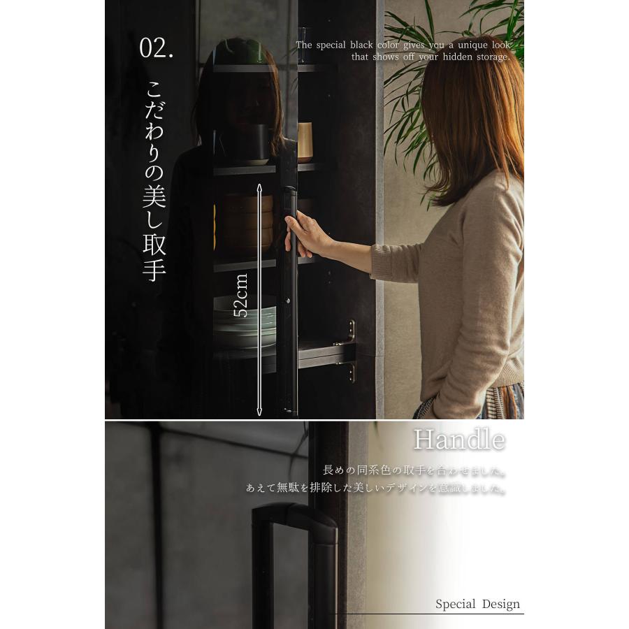 ガラス カップボード 食器棚 スライド 扉 強化ガラス 完成品 ハイ