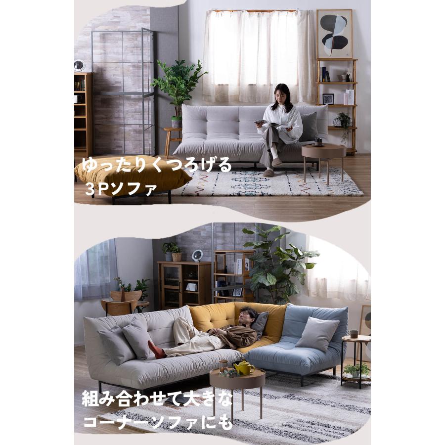 開梱設置付ソファ シェーズロング ソファ ローソファ プラリネ nora 関
