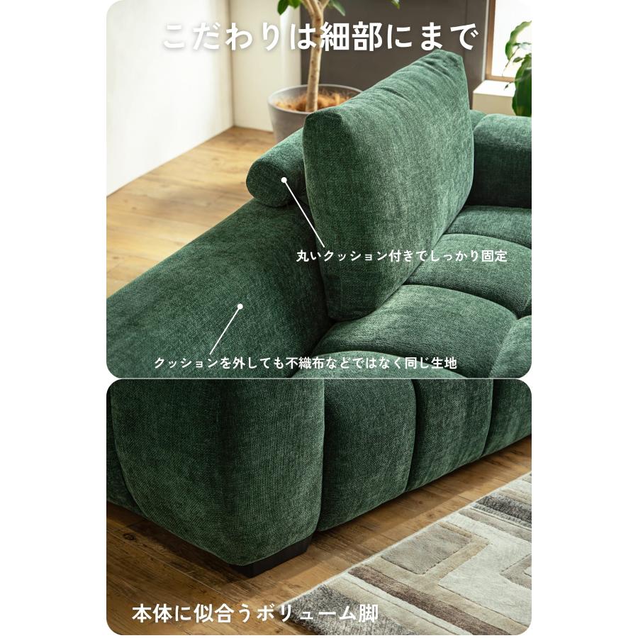 ソファ 3P 肘に座れる 耐荷重150kg グレー ポケットコイル 高密度