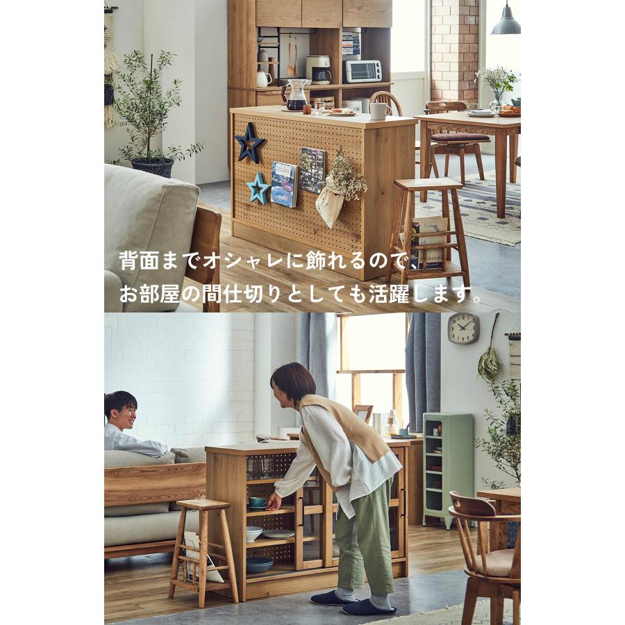 関家具 キャビネット nora エルメ ガラス ディスプレイラック 幅150cm 棚 オーク柄 天然木調 日本製 国産 |  | 10