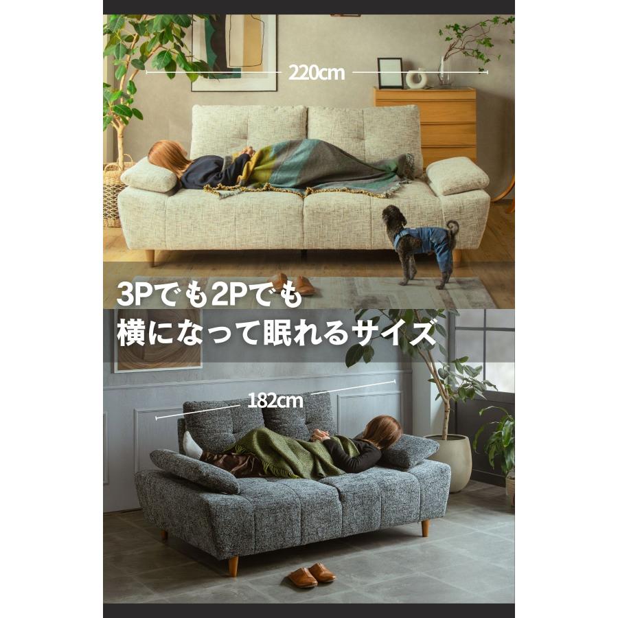 ソファー ファブリック あぐら リクライニング 背面 前後可動 背もたれ可動 3人掛け 2人掛け 布 広い座面  ルンバブル FALT バルデ Valde f02060 |  | 14