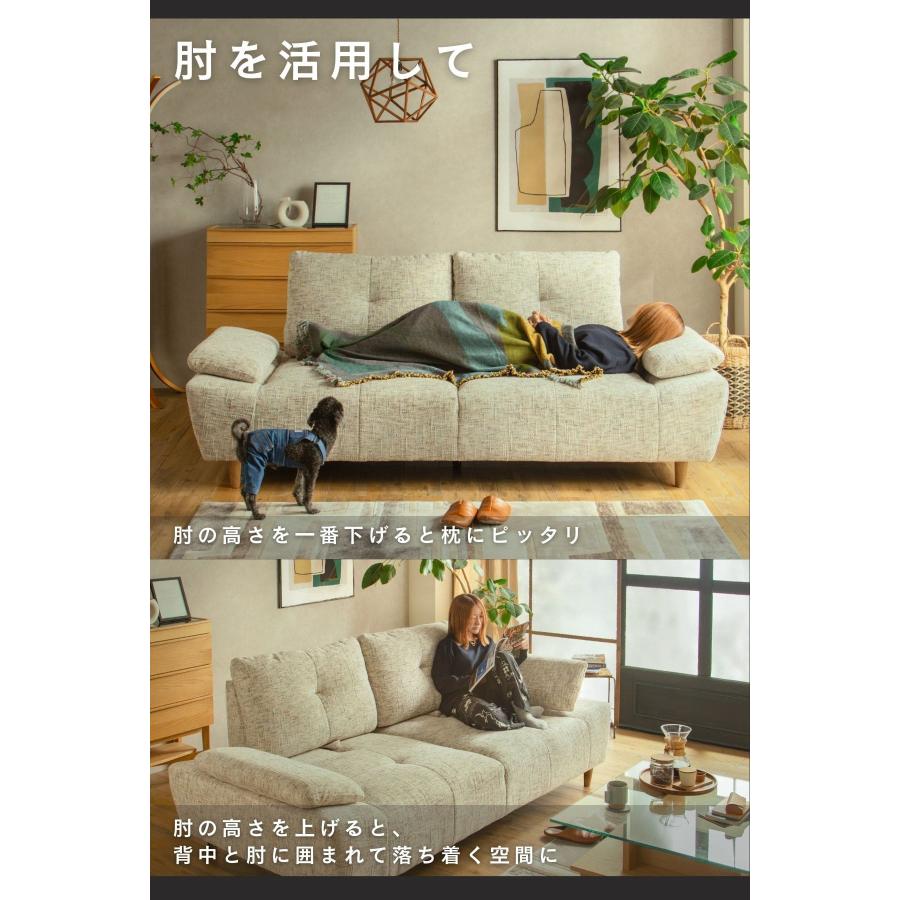 ソファー ファブリック あぐら リクライニング 背面 前後可動 背もたれ可動 3人掛け 2人掛け 布 広い座面  ルンバブル FALT バルデ Valde f02060 |  | 05