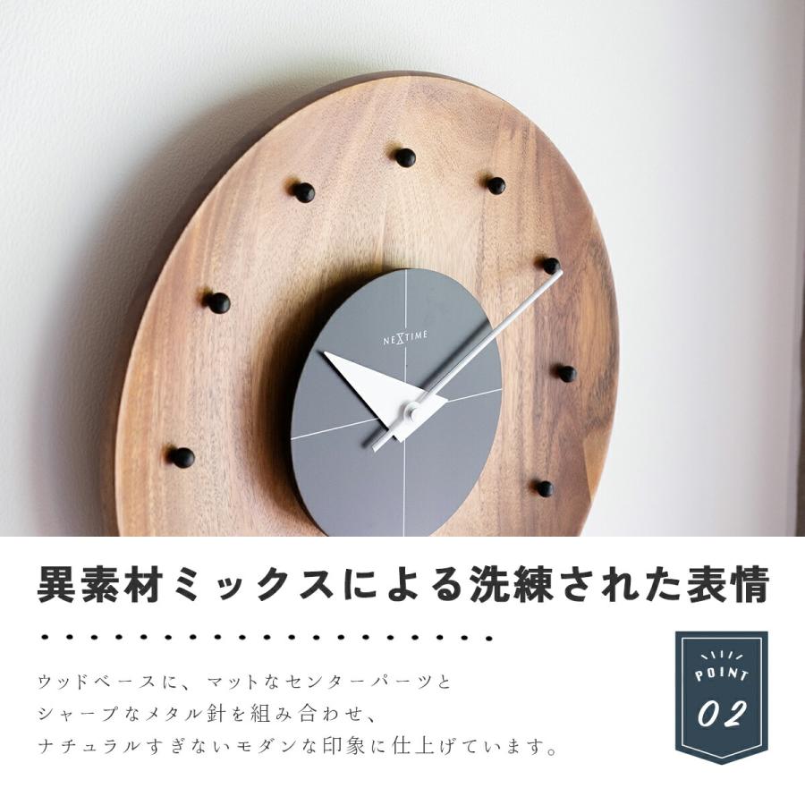 Disc PastPresent Series NEXTIME NXT-J037 J038 J039 Nel 壁掛け時計 時計 ウォールクロック 直径35cm 木 木製 |  | 05