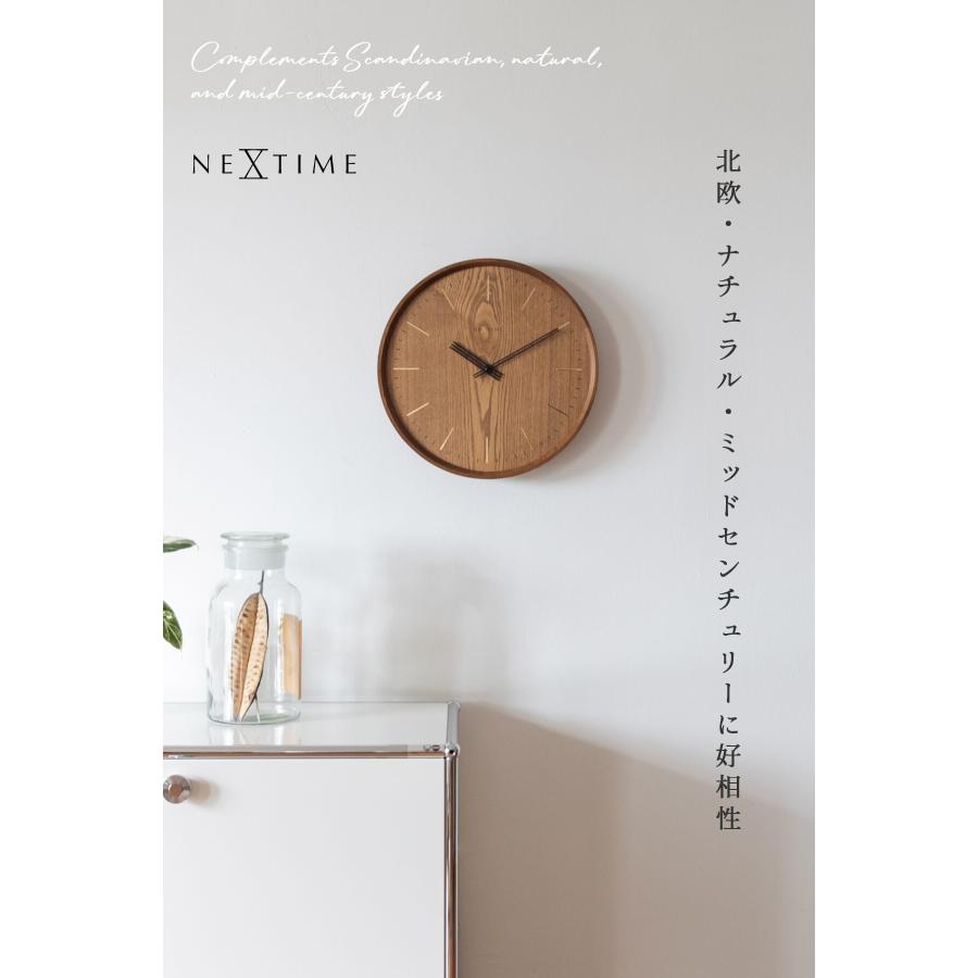 Disc PastPresent Series NEXTIME NXT-J040 J041 Fin 壁掛け時計 時計 ウォールクロック 直径35cm 木 木製 |  | 10