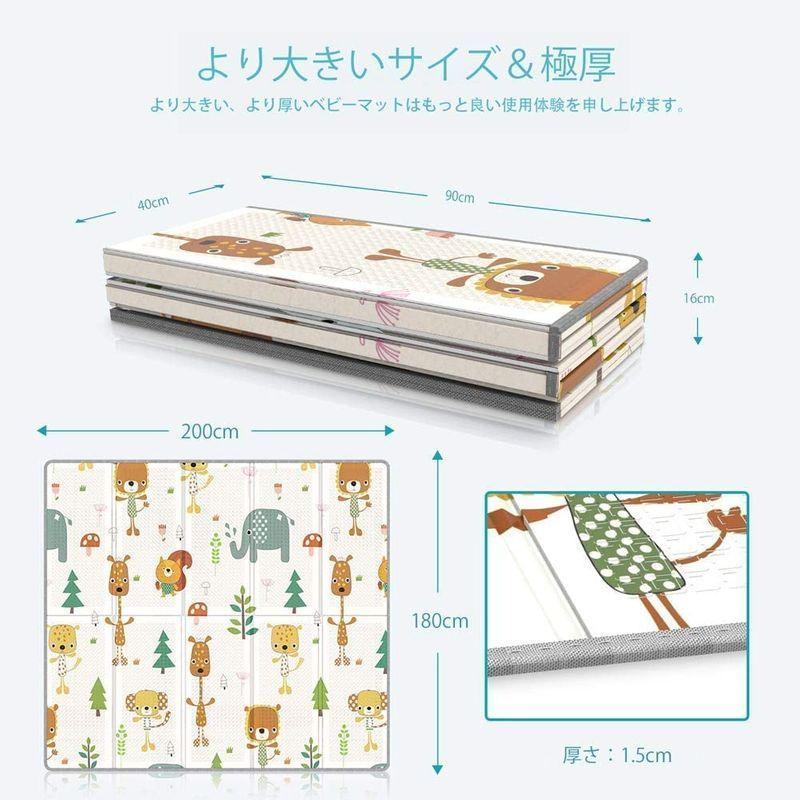 21高い素材 ベビープレイマット 赤ちゃん 0x180x極厚1 5cm ベビーマット Leekey リバーシブル キッズ用プレイマット おしゃれベビー モビール Readingtherapycenter Com