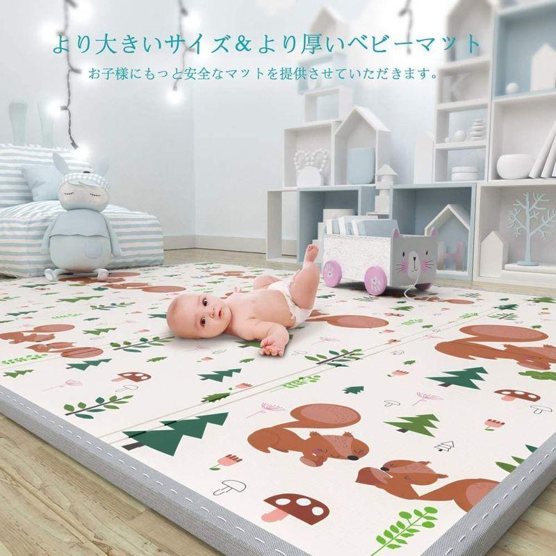 21高い素材 ベビープレイマット 赤ちゃん 0x180x極厚1 5cm ベビーマット Leekey リバーシブル キッズ用プレイマット おしゃれベビー モビール Readingtherapycenter Com