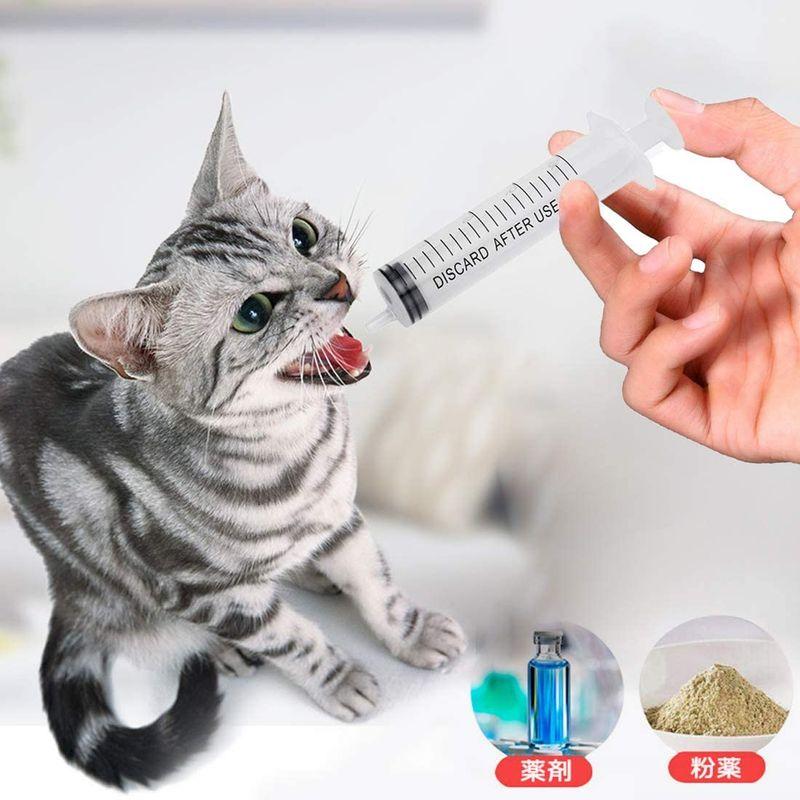 ペット シリンジ 給水 用量 12ml ペット 流動食 注射器 給水器 哺乳器 猫 犬用品 薬 補助 注入器 液状の薬、錠剤やカプセル適用（