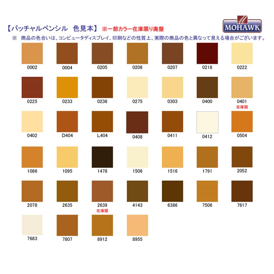 モホーク社　パッチャルペンシル モホーク社 パッチャルペンシル 単品 建材や家具のキズ補修専用の
