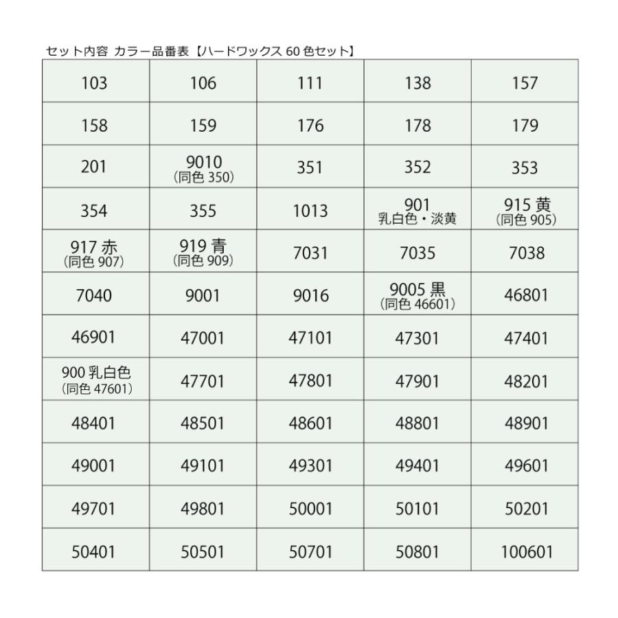 ハードワックス 60色セット : Famiリノベ - 通販 - Yahoo!ショッピング