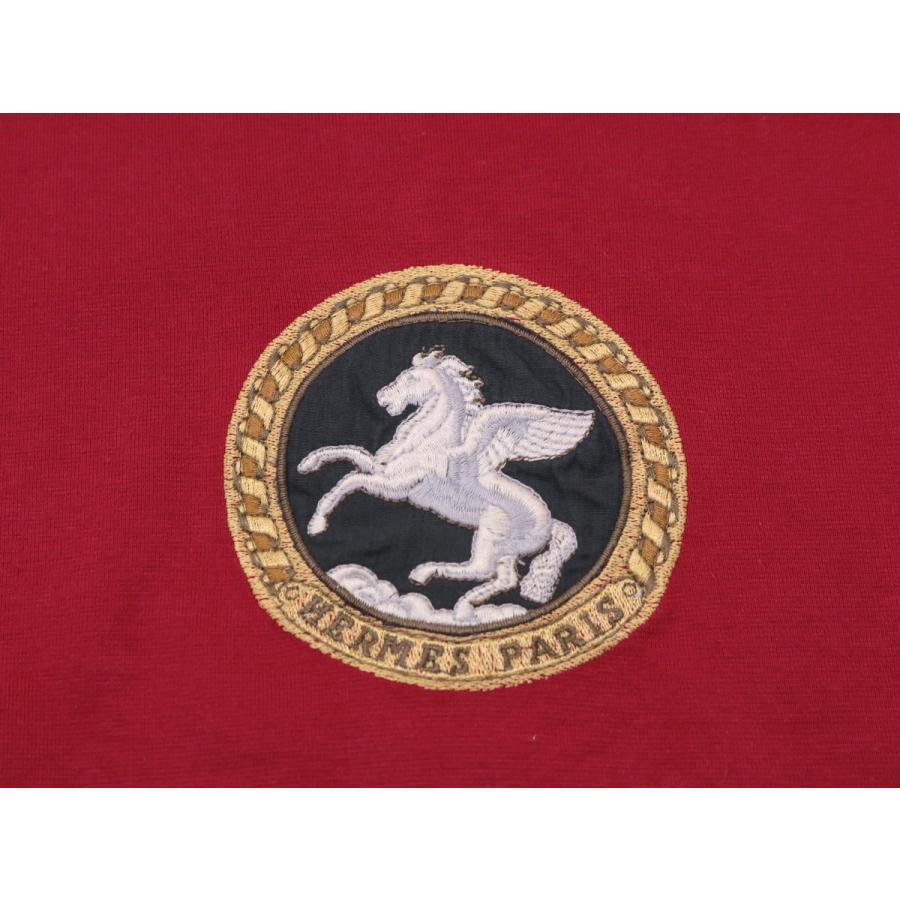綺麗 Hermes エルメス サークル型 ペガサス刺繍 トレーナー スウェット コットン 赤レッド M ユニセックス D ファミール 通販 Yahoo ショッピング