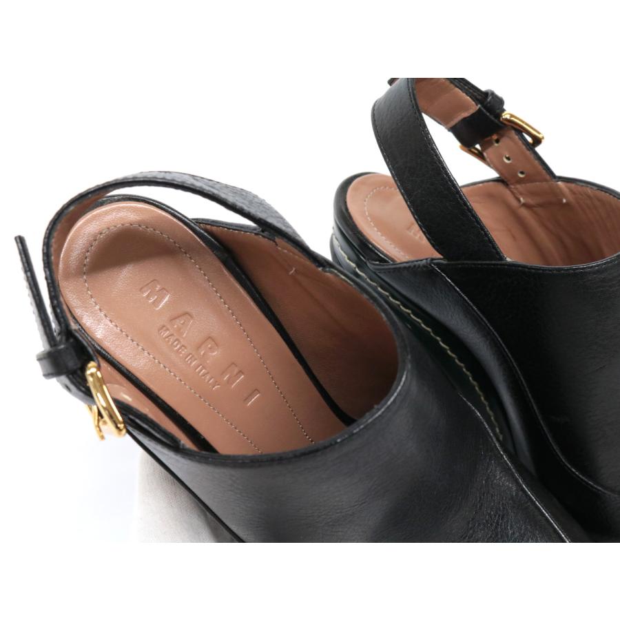 美品【MARNI マルニ】 バックストラップ 厚底 サンダル パンプス