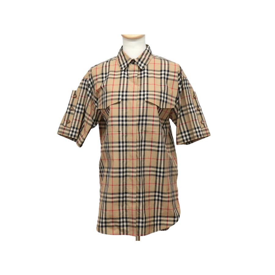 新品同様 Burberry バーバリー ノバチェック 半袖シャツ トップス コットン サイズ06 レディース タグ付き D ファミール 通販 Yahoo ショッピング