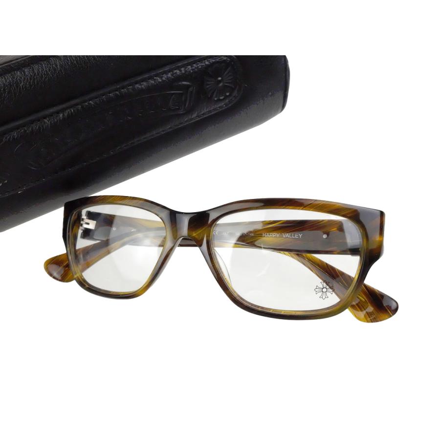 美品【CHROME HEARTS クロムハーツ】 HAPPY VALLEY サイドフレアニー メガネ 眼鏡 ブラウン系 :d21635:ファミール -  通販 - Yahoo!ショッピング